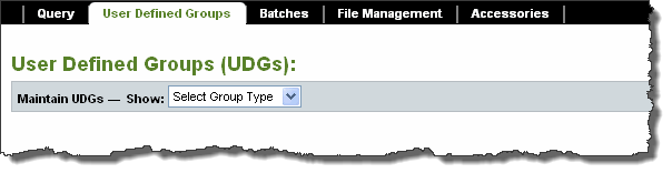 Accessing, Viewing, and Selecting User Defined Groups